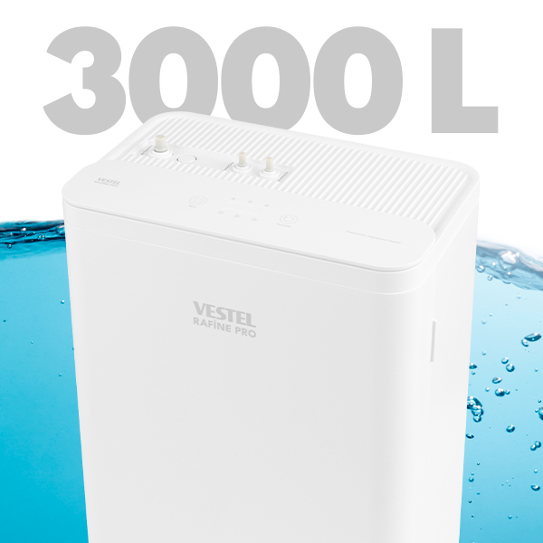 Vestel Rafine Pro Su Arıtma Cihazı Günlük 3.000 L Su Arıtma Kapasitesi